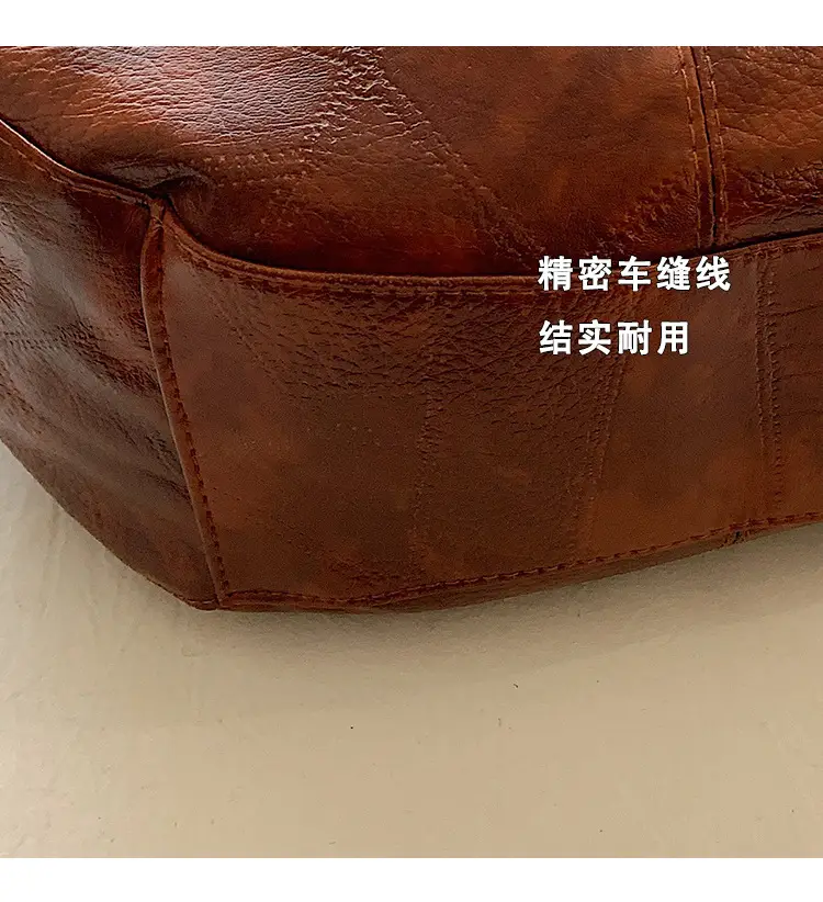 Women's 2024 Retro Leather Tote Bag Large Capacity — feature 6