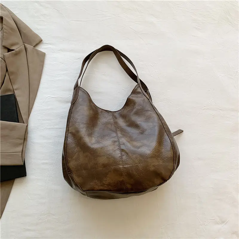 Women's 2024 Retro Leather Tote Bag Large Capacity - Image 4