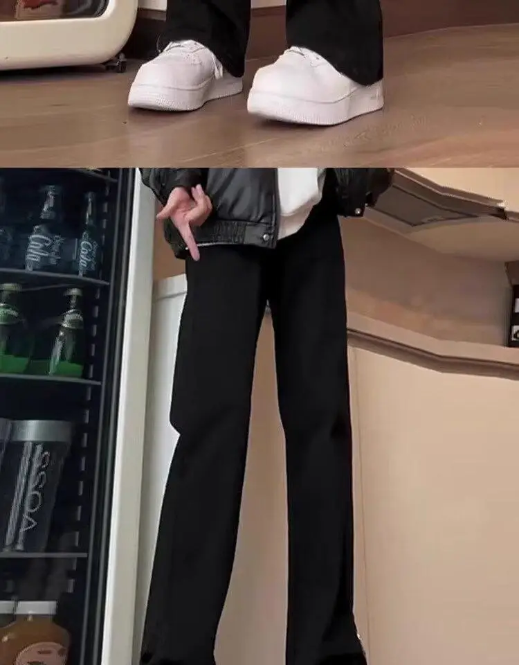 Men's Black Slim Fit Micro-Stretch Trousers — feature 3