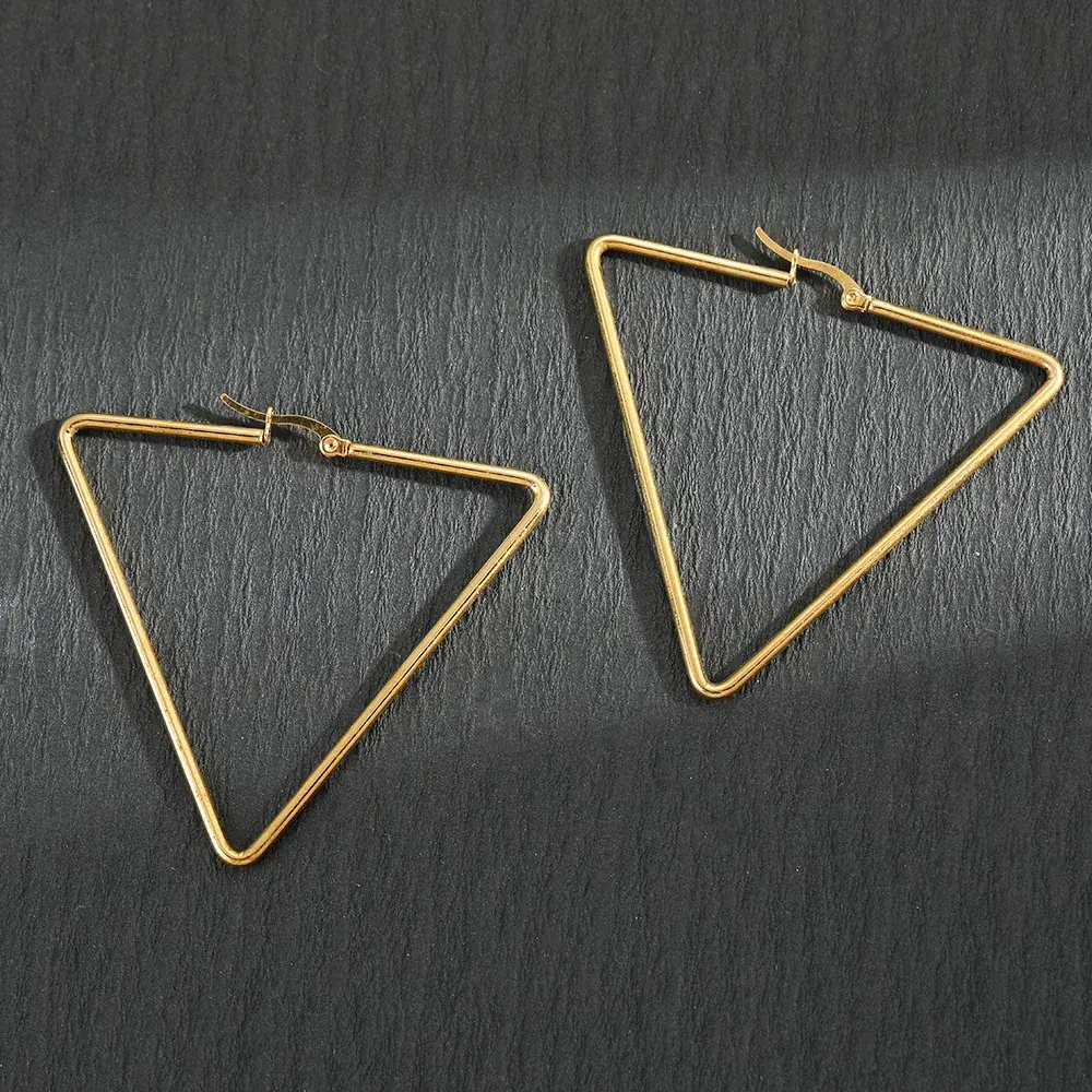 Stainless Steel Five Point Star Earrings for Women - Image 3