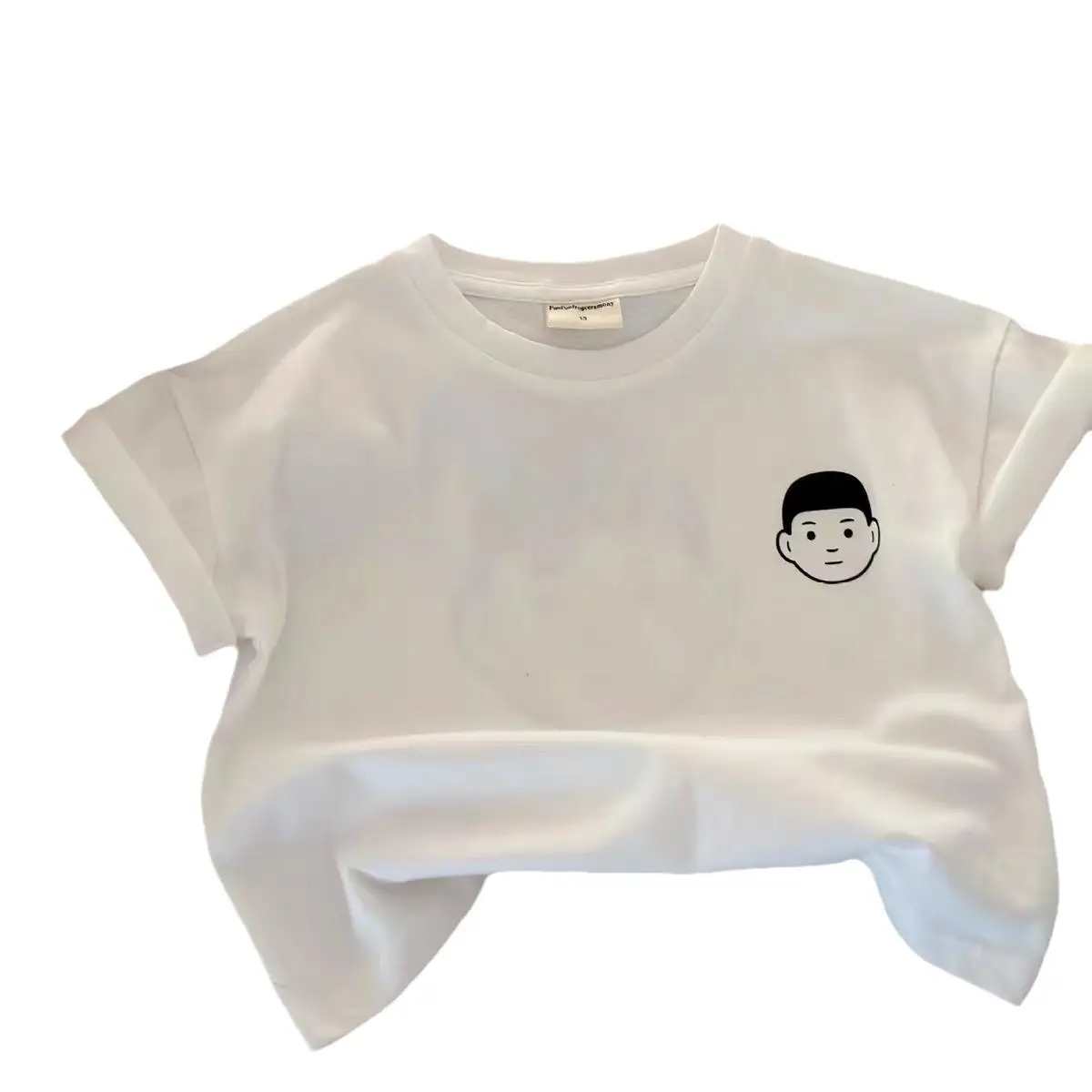 Children 2Pc White Graphic T-Shirt Pure Cotton Summer - Image 6