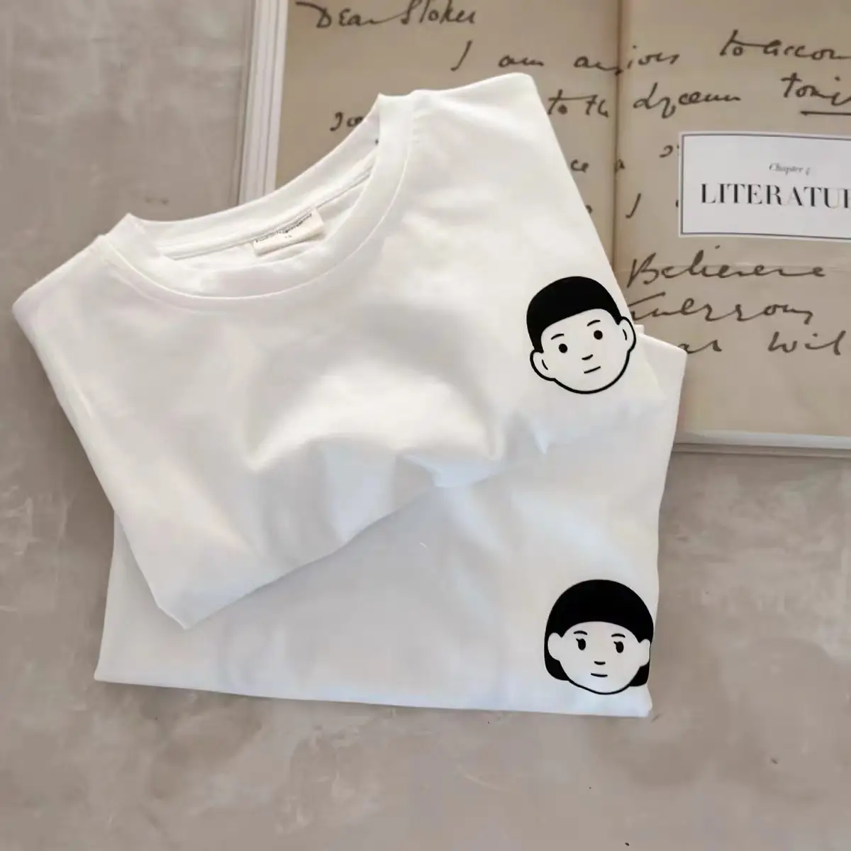Children 2Pc White Graphic T-Shirt Pure Cotton Summer — feature 5
