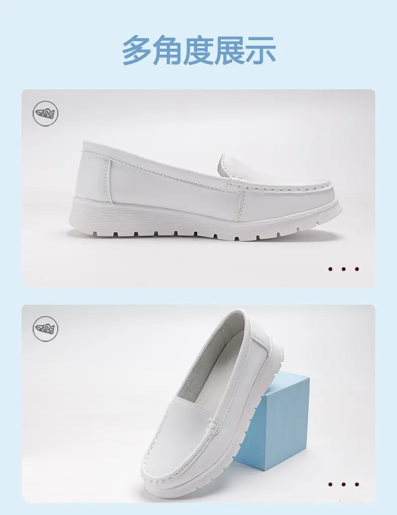 Microfiber Leather Nurse Shoes, Breathable, Non-Stinky, Soft Sole, Non-Slip, Comfortable, White Microfiber Leather Medical Shoes 2024 New Model — feature 15