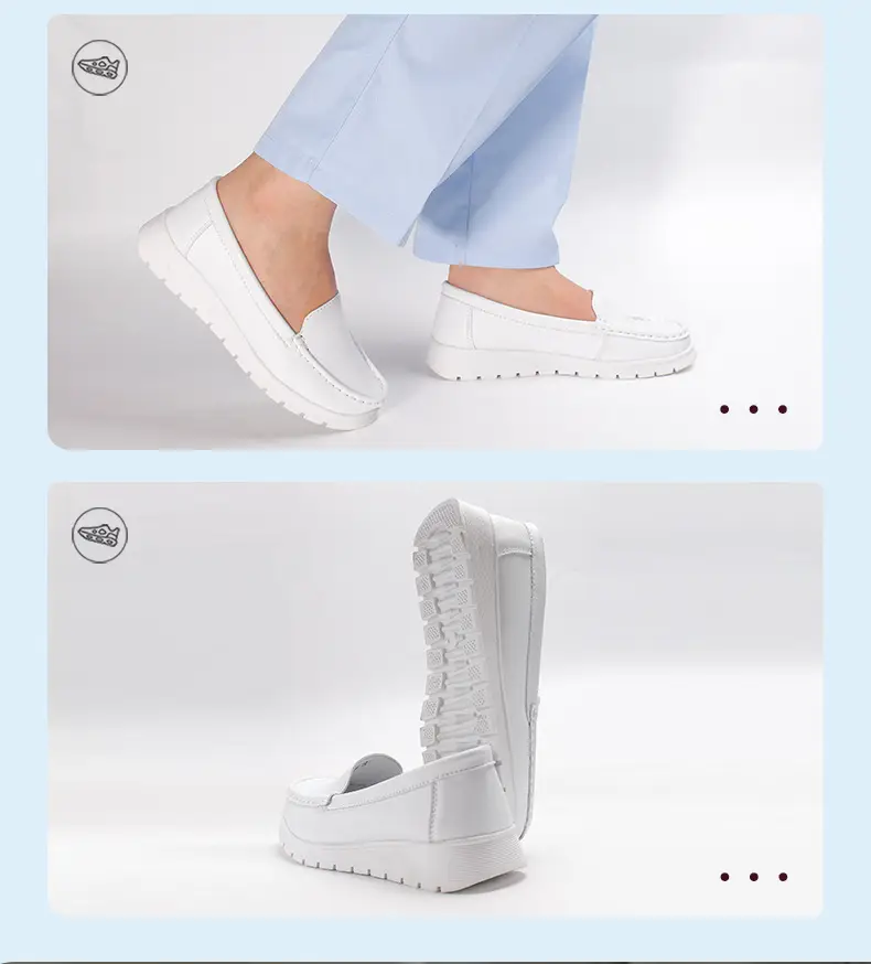 Microfiber Leather Nurse Shoes, Breathable, Non-Stinky, Soft Sole, Non-Slip, Comfortable, White Microfiber Leather Medical Shoes 2024 New Model — feature 16