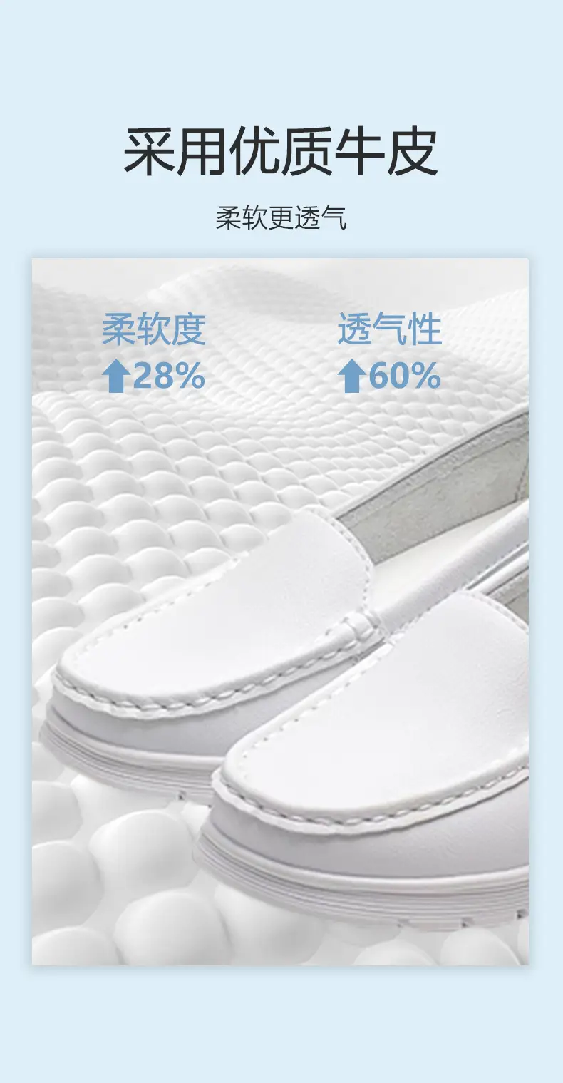 Microfiber Leather Nurse Shoes, Breathable, Non-Stinky, Soft Sole, Non-Slip, Comfortable, White Microfiber Leather Medical Shoes 2024 New Model — feature 8