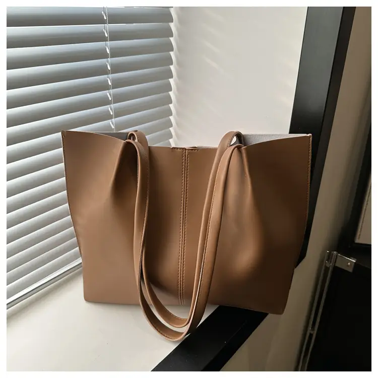 Women Retro Stylish Solid Color Shoulder Tote Bag Large Capacity β feature 18
