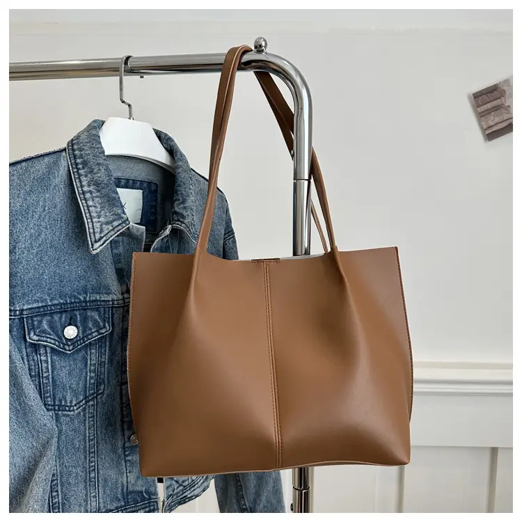 Women Retro Stylish Solid Color Shoulder Tote Bag Large Capacity β feature 22