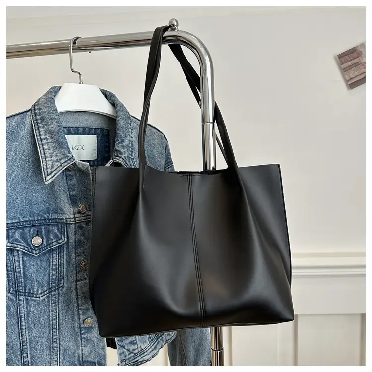 Women Retro Stylish Solid Color Shoulder Tote Bag Large Capacity β feature 24