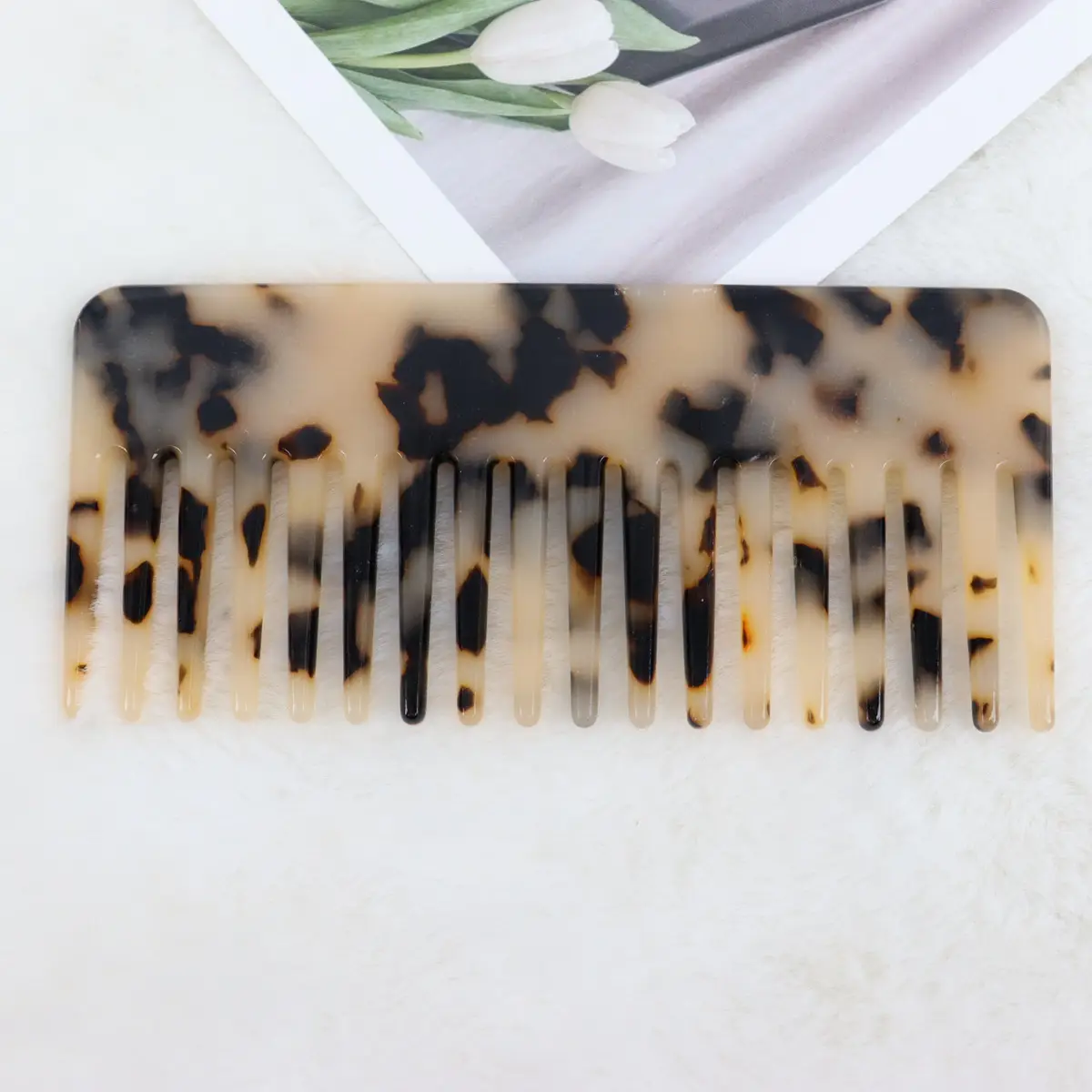European & American Acetic Acid Hair Combs with Big Tooth Fork - Image 7