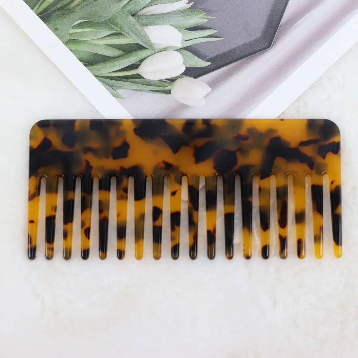 European & American Acetic Acid Hair Combs with Big Tooth Fork - Image 8