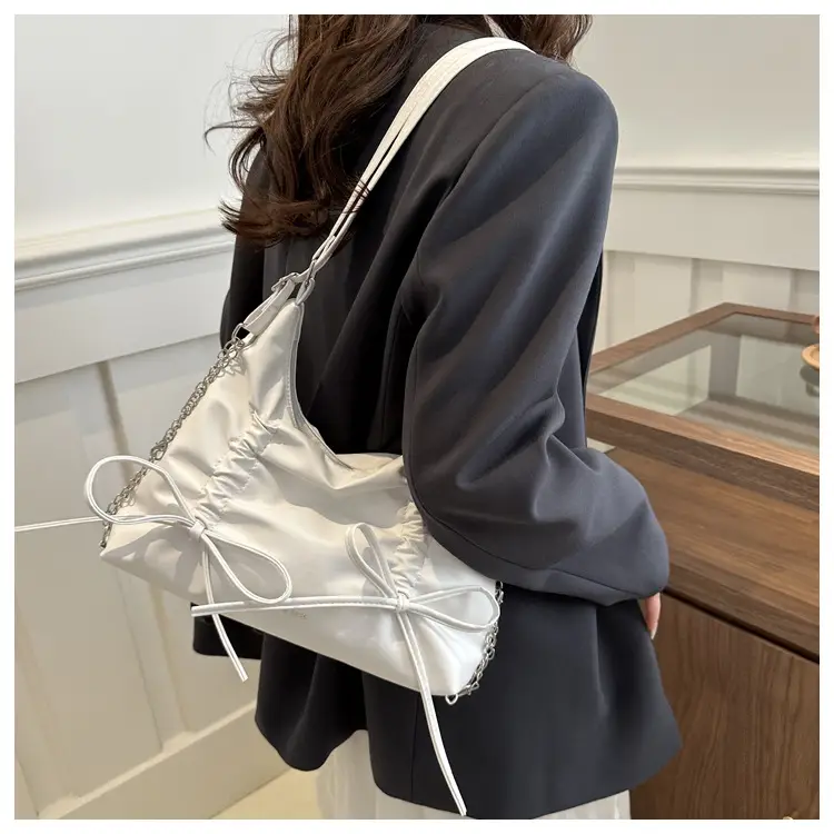 Silver Pleated Shoulder Bag for Women 2024 — feature 15