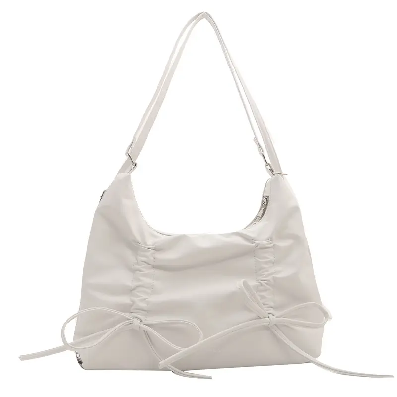 Silver Pleated Shoulder Bag for Women 2024 - Image 2