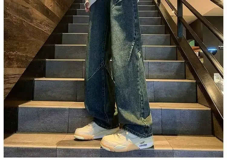2024 Men's Wide Leg Straight Jeans Large — feature 11