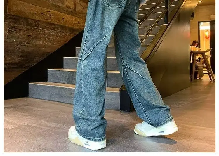 2024 Men's Wide Leg Straight Jeans Large — feature 17