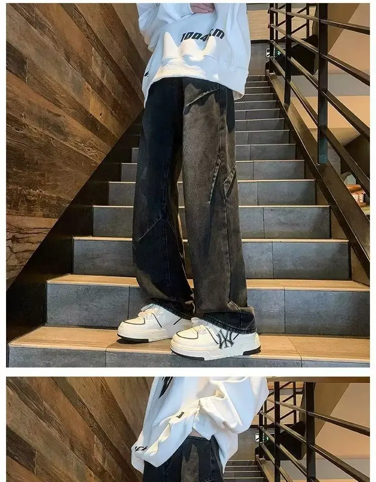 2024 Men's Wide Leg Straight Jeans Large — feature 21