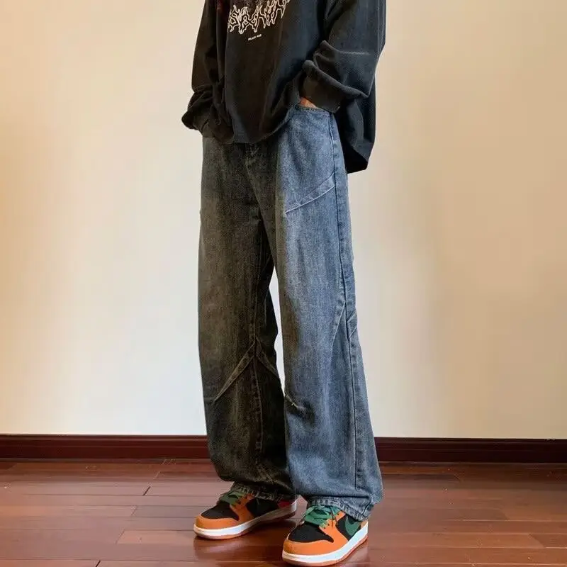 2024 Men's Wide Leg Straight Jeans Large - Image 2