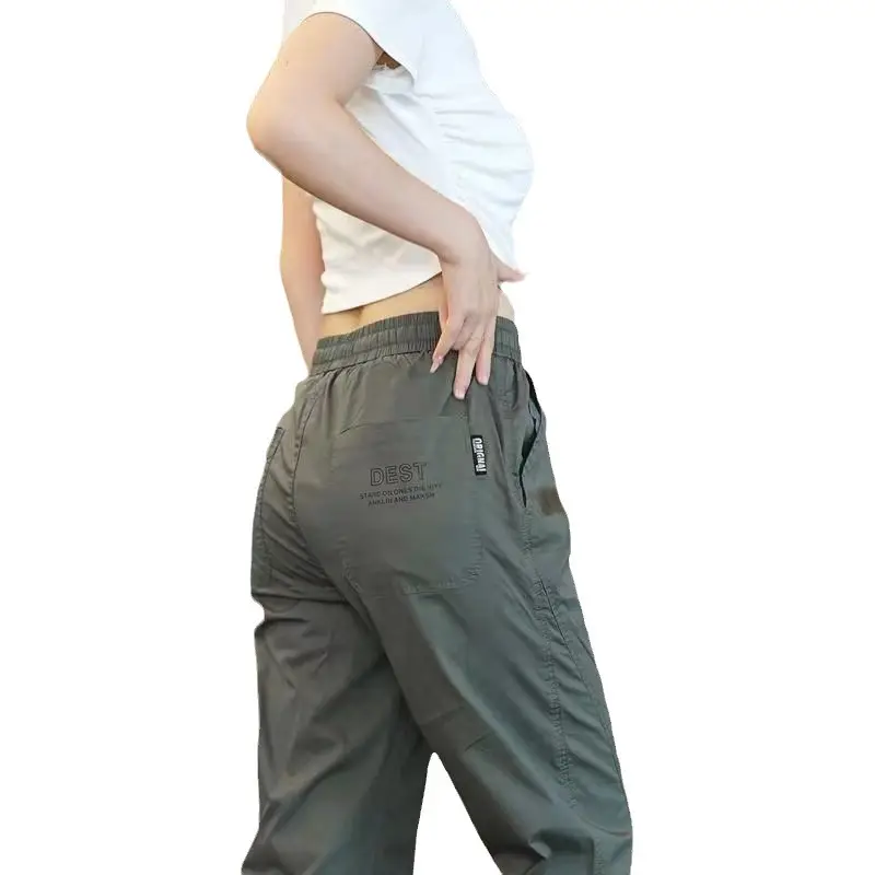 Japanese Style Women's Leg-Tied Casual Pants with White T-Shirt - Image 60