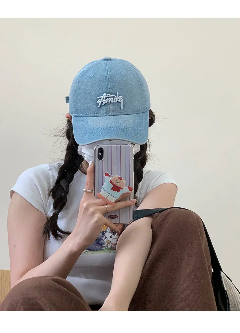 Women Pink "Tide" Embroidered Cap — feature 10