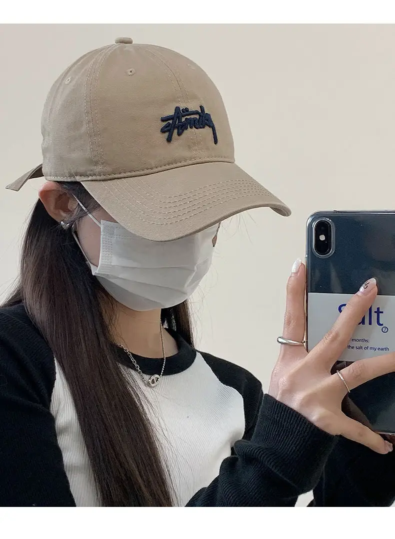 Women Pink "Tide" Embroidered Cap — feature 11