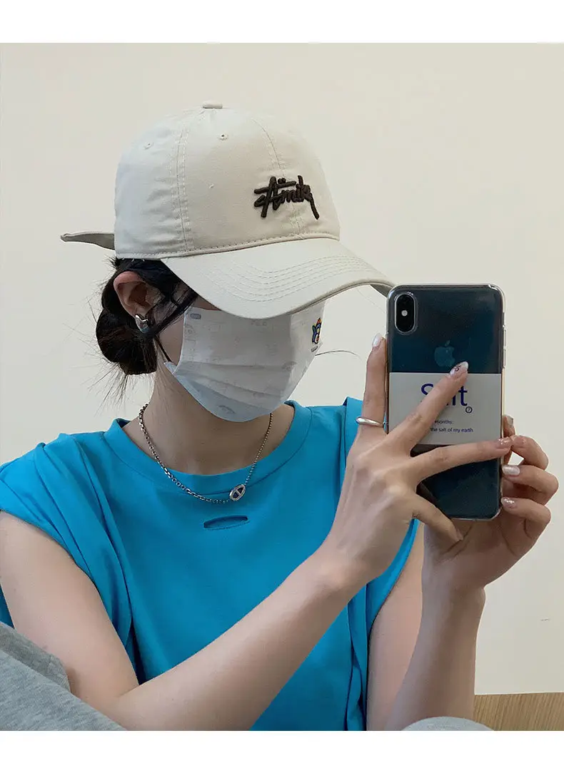 Women Pink "Tide" Embroidered Cap — feature 16