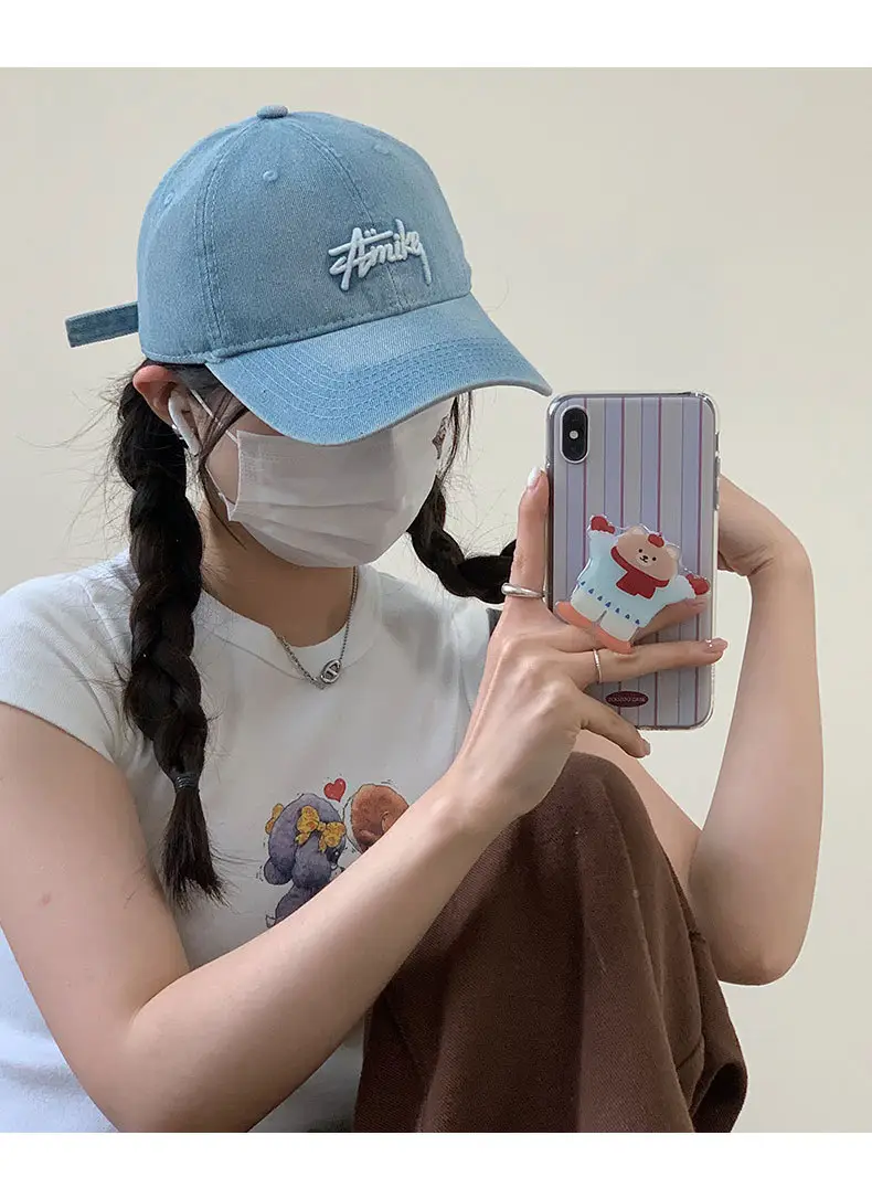 Women Pink "Tide" Embroidered Cap — feature 9