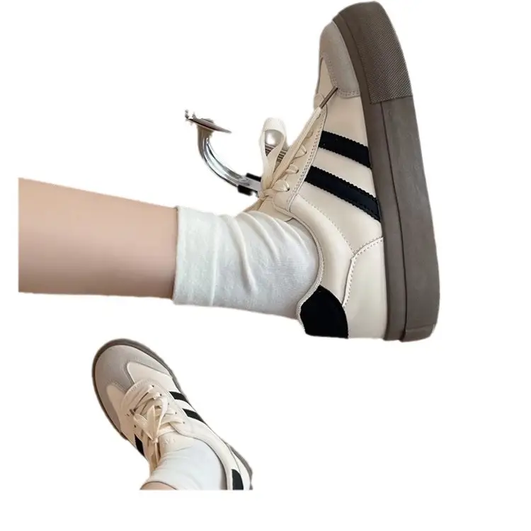 New Style Women's Shoes 2025 Hot-Selling Spring Lightweight Thin Sneakers Casual Sports Shoes Thick-Soled White German Training Shoes - Image 6