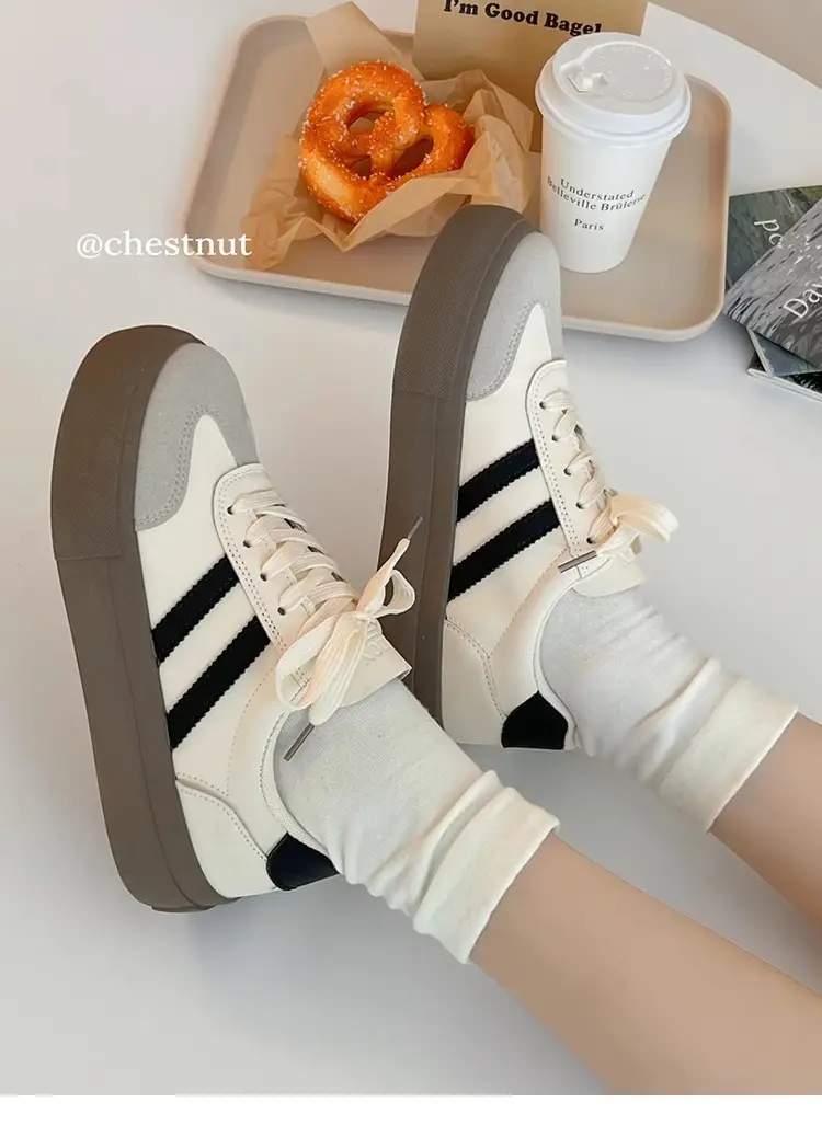 New Style Women's Shoes 2025 Hot-Selling Spring Lightweight Thin Sneakers Casual Sports Shoes Thick-Soled White German Training Shoes — feature 5