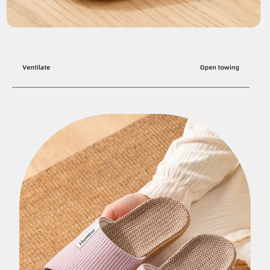 Linen Slippers Men's Spring and Autumn Indoor Home Quiet Home Use Four Seasons Cotton Linen Slippers Women's New Winter and Summer — feature 15