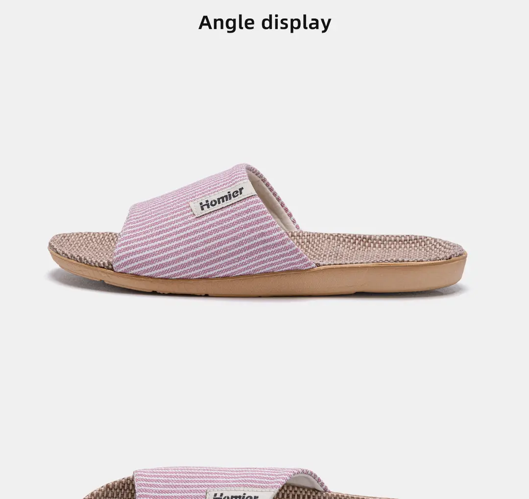 Linen Slippers Men's Spring and Autumn Indoor Home Quiet Home Use Four Seasons Cotton Linen Slippers Women's New Winter and Summer — feature 20