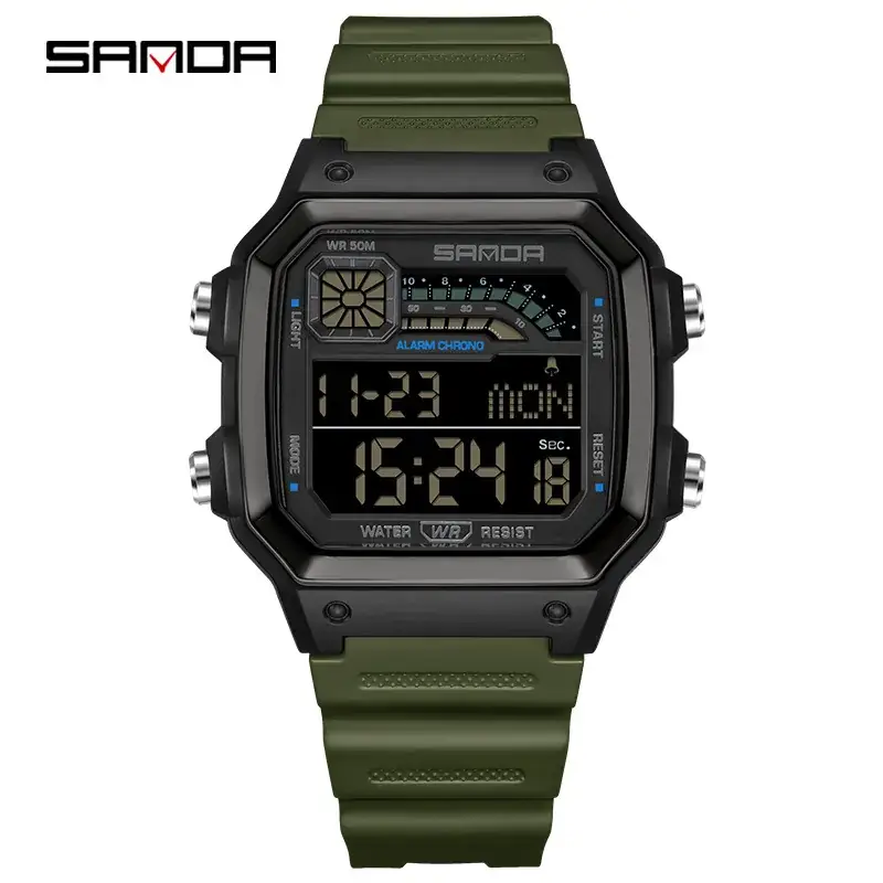 Sanda Waterproof Square Watch for Men Women 2024 - Image 7
