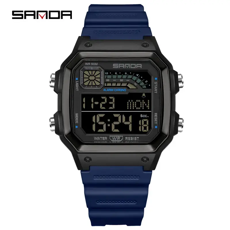 Sanda Waterproof Square Watch for Men Women 2024 - Image 9