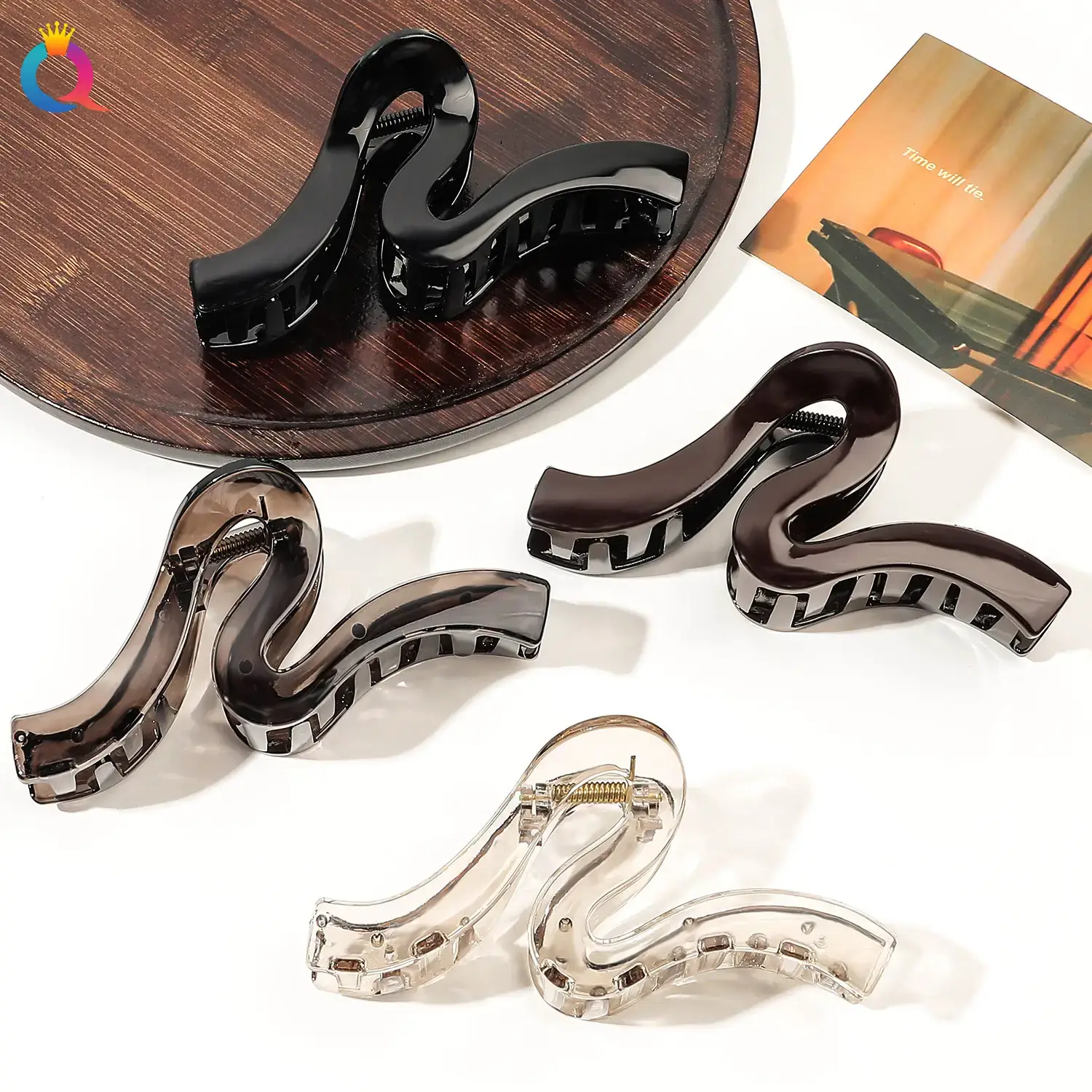 Qiyue Black Shark Hair Clip for Women Men — feature 21