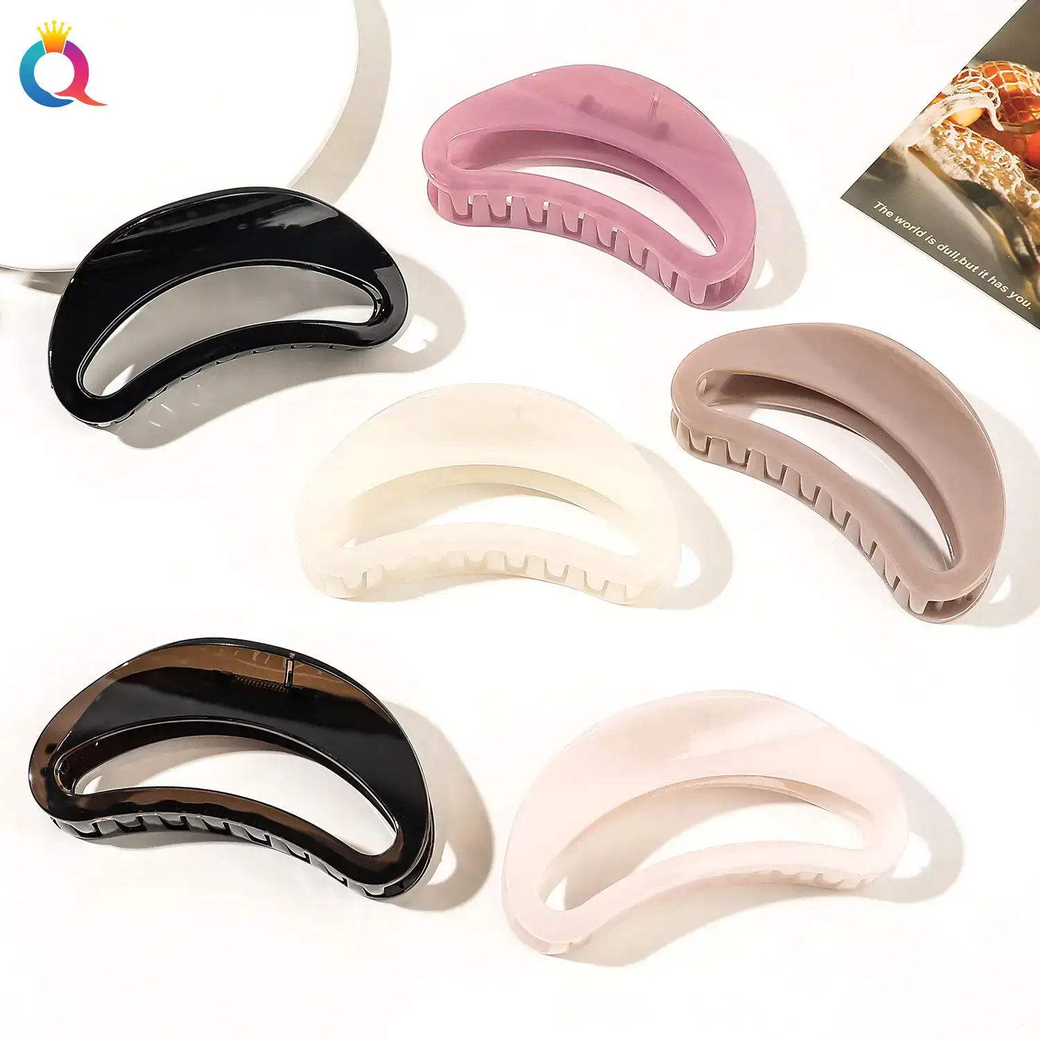 Qiyue Black Shark Hair Clip for Women Men — feature 24