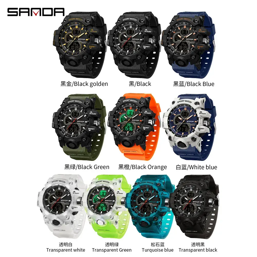 Cross-border Waterproof Student Sports Watch Blue Digital Display - Image 14