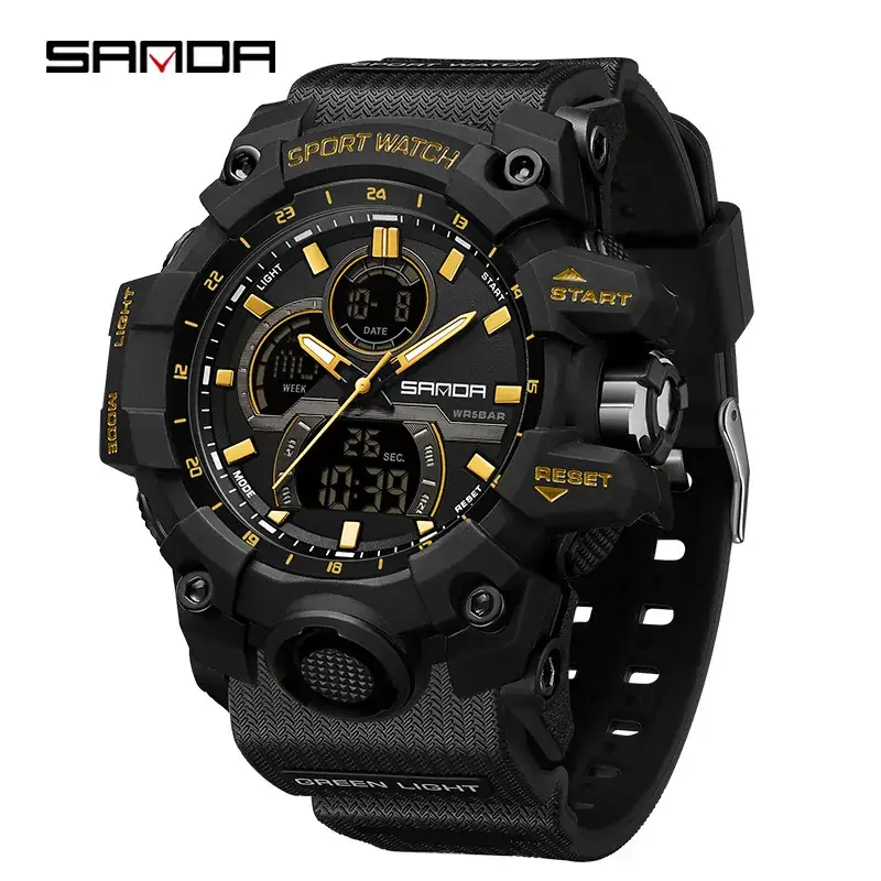 Cross-border Waterproof Student Sports Watch Blue Digital Display - Image 2