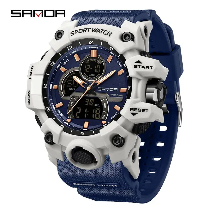 Cross-border Waterproof Student Sports Watch Blue Digital Display - Image 6