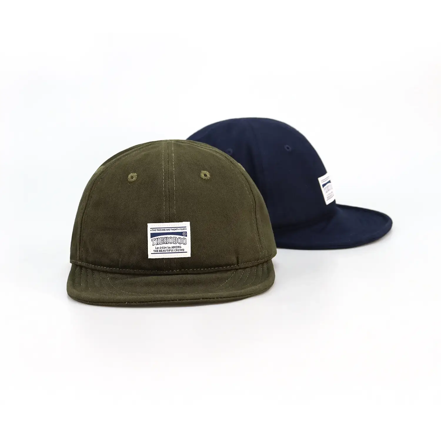 Men Navy Blue Baseball Cap with Large Cap - Image 4