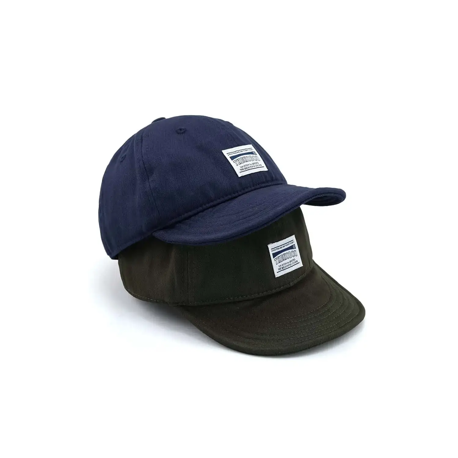 Men Navy Blue Baseball Cap with Large Cap - Image 6