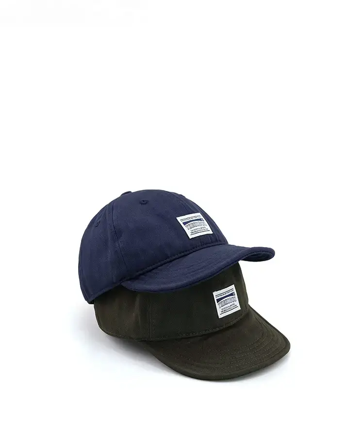 Men Navy Blue Baseball Cap with Large Cap — feature 10