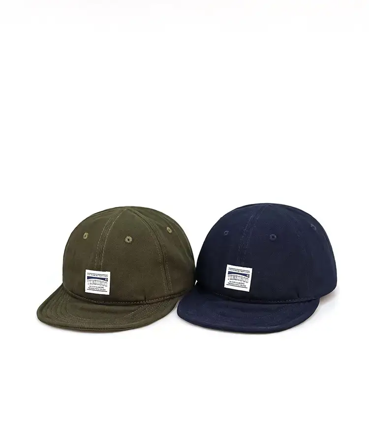 Men Navy Blue Baseball Cap with Large Cap — feature 3