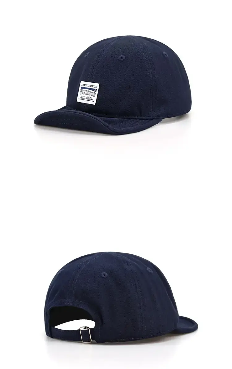 Men Navy Blue Baseball Cap with Large Cap — feature 6