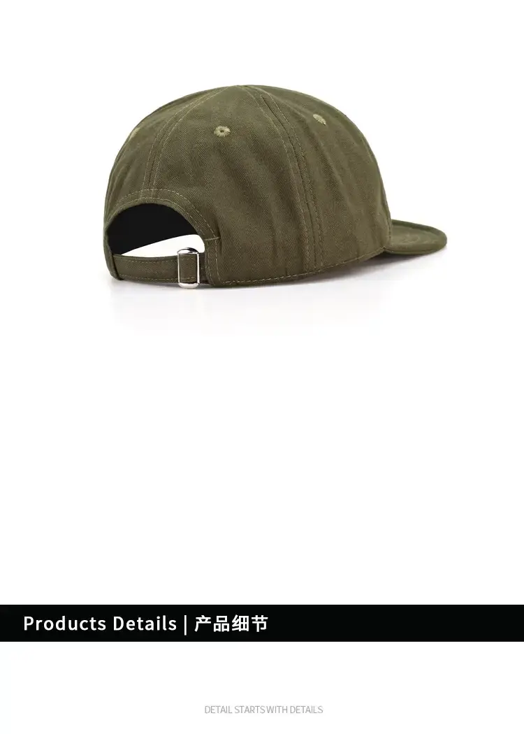 Men Navy Blue Baseball Cap with Large Cap — feature 8