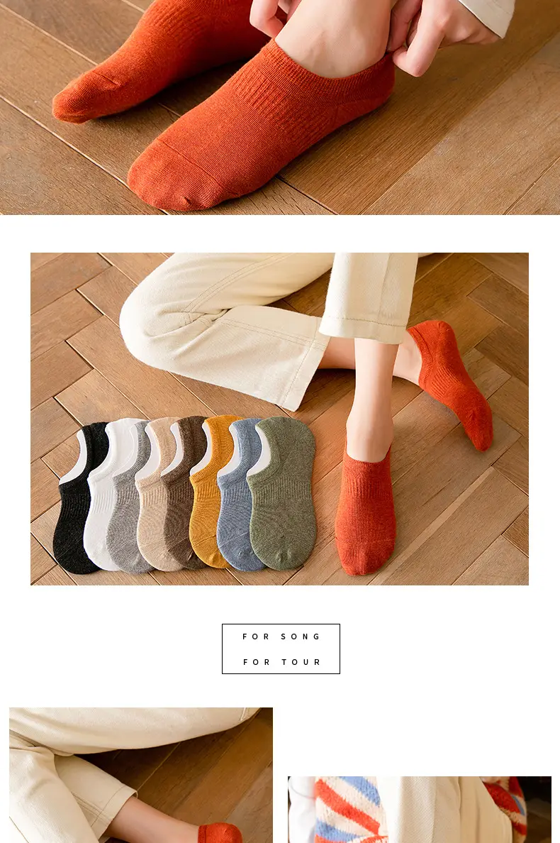 Socks Women's Summer Korean Style Boat Socks Odor-proof Thin Invisible Silicone Non-slip Short Socks Shallow Mouth Low-side Socks — feature 7