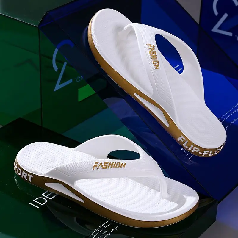 Slippers Men's Summer Thick-soled Non-slip Odor Deodorant Flip-flops Men's Super Soft Outwear Home Bathroom Wear-resistant Summer Sandals - Image 2