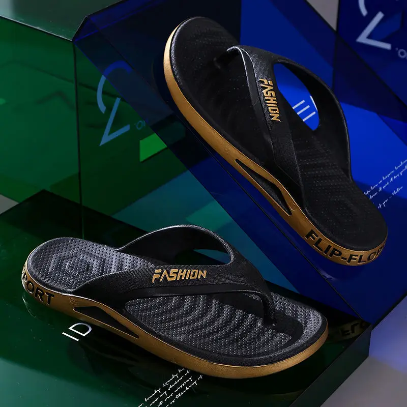 Slippers Men's Summer Thick-soled Non-slip Odor Deodorant Flip-flops Men's Super Soft Outwear Home Bathroom Wear-resistant Summer Sandals - Image 5