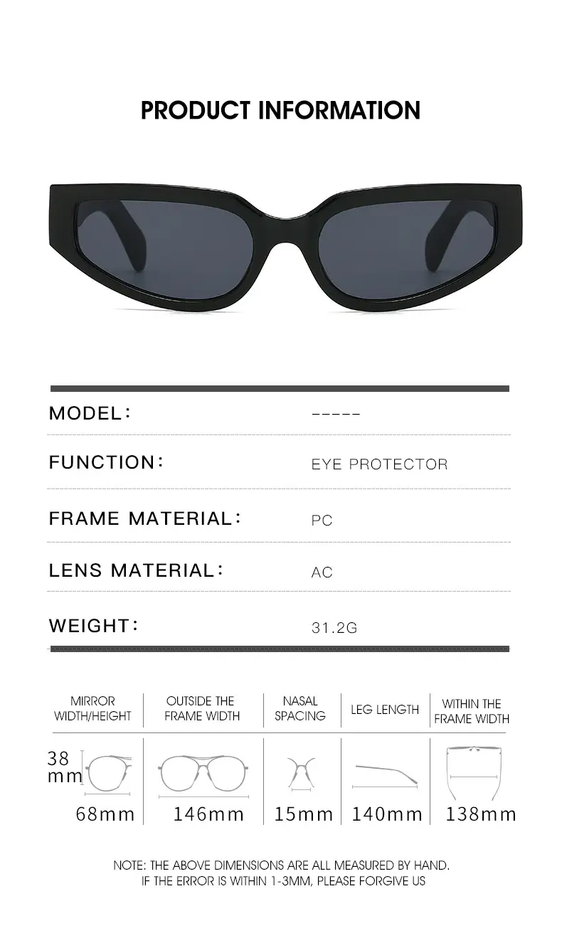 2024 White Retro Cross-Border Sunglasses for Women — feature 8