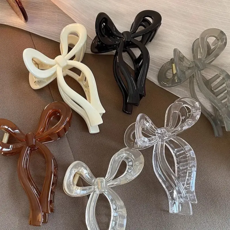 Korean Acrylic Bow Hair Clips Women Spring Summer - Image 8