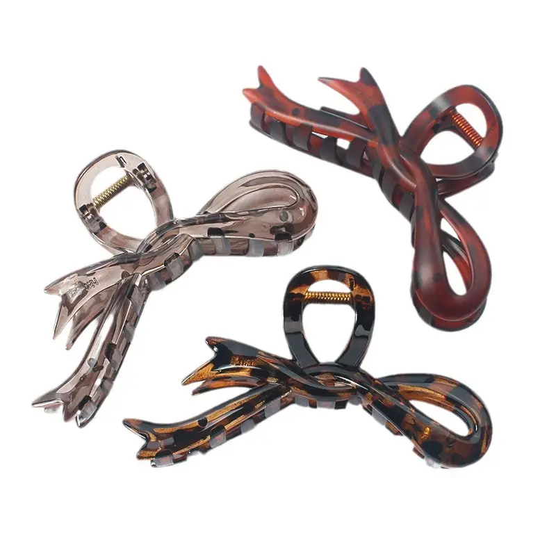 Asymmetrical Acrylic Hair Clip for Ponytail & Accessory Use - Image 26