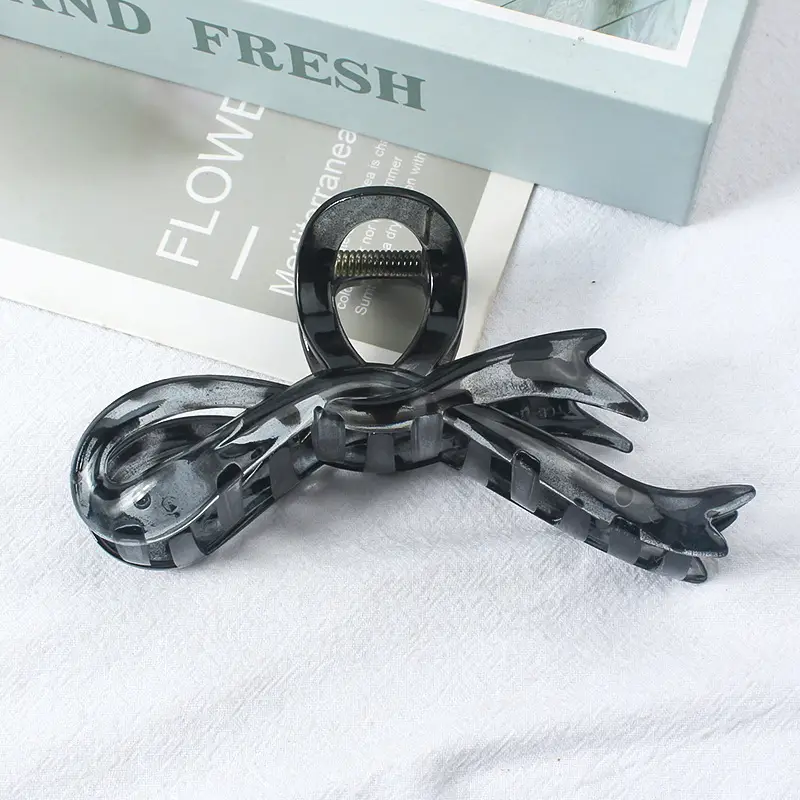 Asymmetrical Acrylic Hair Clip for Ponytail & Accessory Use - Image 1