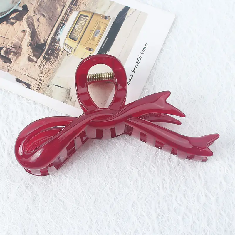 Asymmetrical Acrylic Hair Clip for Ponytail & Accessory Use - Image 18